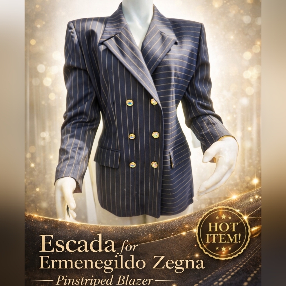 Escada 4 Ermenegildo Zegna 80s‎ blazer 44( M- L]